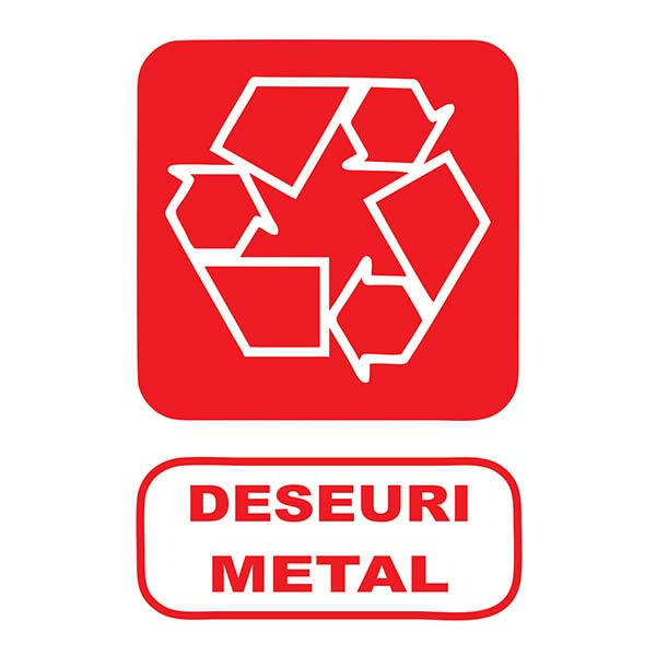 Sticker deșeuri metal