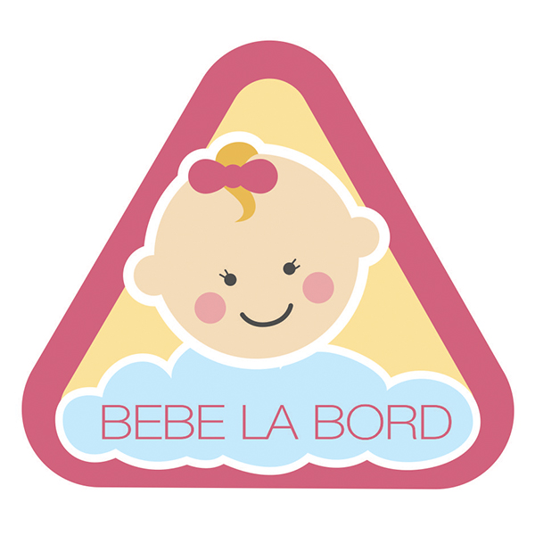 Sticker Baby on board Fetiță