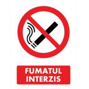 Sticker Fumatul interzis, set de 5 bucăți