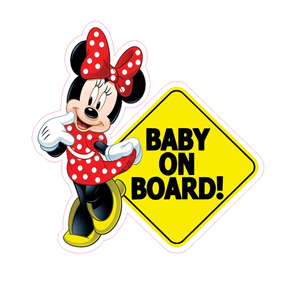 Sticker Baby on board Minnie