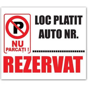 Plăcuță Nu parcați