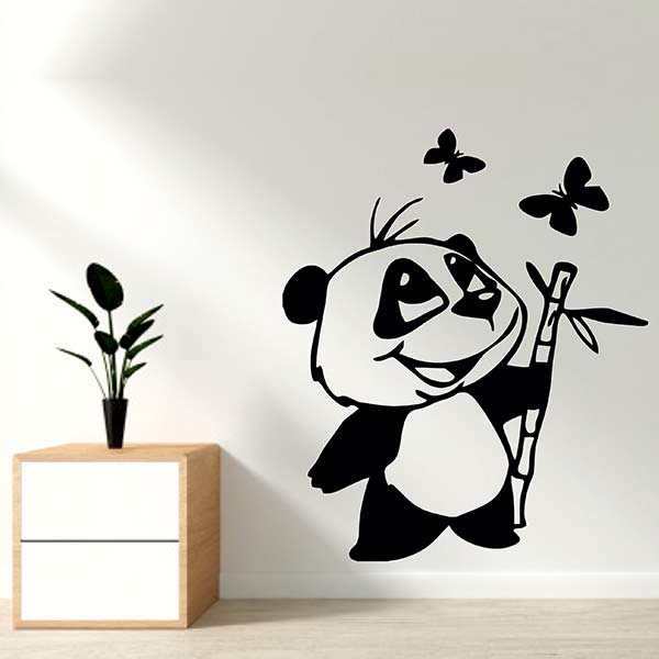 Sticker Cameră Copil "Urs Panda vesel"