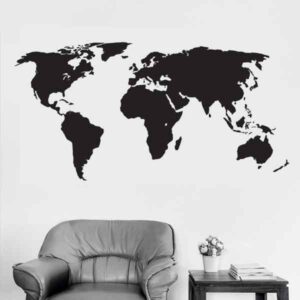Autocolant decorativ birou World map