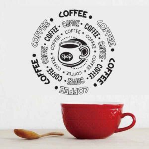 Sticker autocolant Coffee cup shop