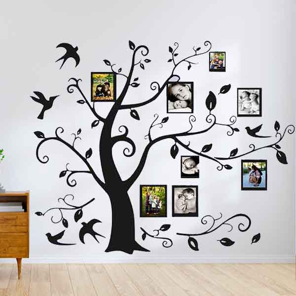 Sticker decorativ Copac poze familie 3