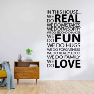 Sticker decorativ "Fun love in house"