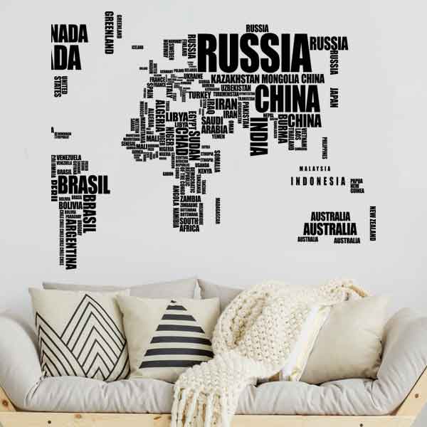 Sticker autocolant World Map