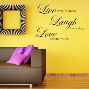 Sticker decorativ "Live laugh love"