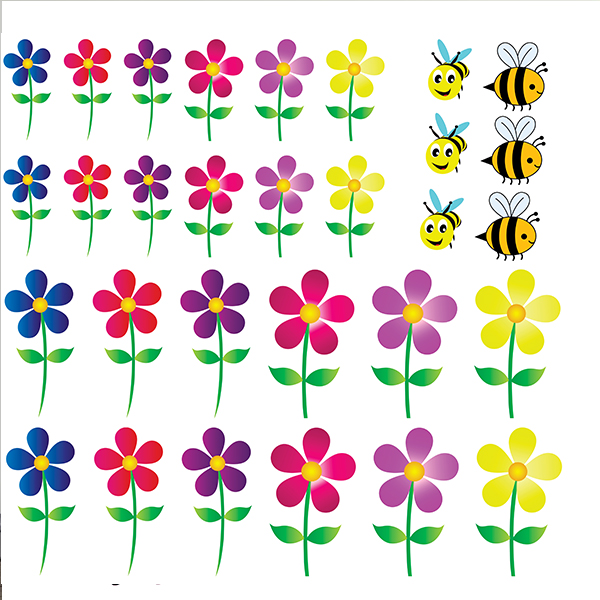 Sticker Autocolant Flori & albinuțe
