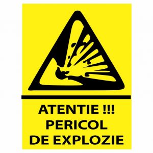 Sticker pericol explozie