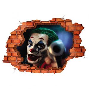 Sticker 3D gaura perete Joker